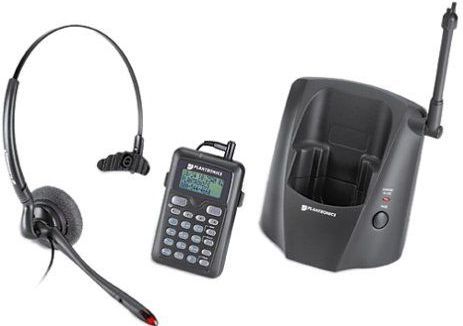 Plantronics 63540-01 model CT12 DSS Cordless Headset Phone, 2.4 GHz, Caller ID, Ultra-compact dialing unit with belt clip, 5.5 hour continuous talk time, Convertible headset  (6354001   63540 01    CT 12   CT-12   PL-CT12) 