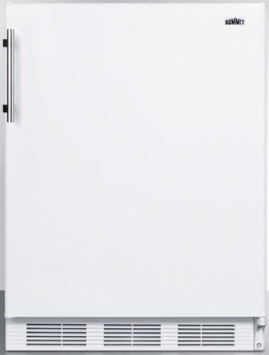 Summit CT661BI Built-in Undercounter Refrigerator-freezer for Residential Us with Cycle Defrost, White Finish, 5.1 cu.ft. Capacity, Reversible door, RHD Right Hand Door, Zero degree freezer, Dual evaporator cooling, Adjustable glass shelves, Fruit and vegetable crisper, Door storage, Wine shelf, Interior light, Hidden evaporator, Adjustable thermostat (CT-661BI CT 661BI CT661-BI CT661)