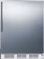 Summit CT661BISSHVADA ADA Compliant Built-in Undercounter Refrigerator-freezer for Residential Use with Cycle Defrost, Stainless Steel Wrapped Door and Professional Thin Handle, White Cabinet, 5.1 cu.ft. Capacity, RHD Right Hand Door, Dual evaporator cooling, Zero degree freezer, Adjustable glass shelves, Crisper drawer (CT-661BISSHVADA CT 661BISSHVADA CT661BISSHV CT661BISS CT661BI CT661) 