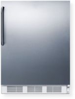 Summit Appliance CT661WBISSTBADA 24" Wide Built-In Refrigerator-Freezer, ADA Compliant, 115 V AC/60 Hz; Stainless steel wrapped door, Professional towel bar handle, Dual evaporator, Cycle defrost, Adjustable glass shelves , Wine shelf , Hidden evaporator, Door storage, Adjustable thermostat, Interior light , Fully finished white cabinet , 100% CFC Free, CARB Compliant, Shipping Weight 130.0 lbs, UPC 761101068398 (SUMMITCT661WBISSTBADA CT66-1WBISSTB-ADA CT66-1WBISSTBADA) 