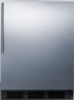 Summit CT663BSSHV Freestanding Counter Height Refrigerator-freezer for Residential Use with Cycle Defrost, Stainless Steel Wrapped Door and Professional Thin Handle, Black Cabinet, 5.1 cu.ft. Capacity, RHD Right Hand Door, Dual evaporator cooling, Zero degree freezer, Adjustable glass shelves, Door shelves, Crisper drawer (CT-663BSSHV CT 663BSSHV CT663BSS CT663B CT663) 