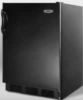 Summit CT66BADA ADA Compliant Refrigerator-Freezer for Freestanding Use with Cycle Defrost and Deluxe Interior, Black Cabinet, Less than 24 inches wide with a generous 5.1 c.f. of interior capacity, Reversible door, Dual evaporator cooling, Zero degree freezer, Adjustable glass shelves, Crisper drawer, Door shelves (CT66-BADA CT66 BADA CT-66BADA CT 66BADA CT66B-ADA CT66B ADA) 