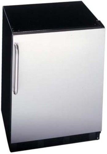 Summit CT66BSSTB Deluxe Under-counter Refrigerator-freezer, 5.3 cu.ft. Capacity with Wrapped Stainless Steel, Interior light, Automatic defrost fresh food section and manual defrost freezer, Adjustable glass shelves, Fruit and vegetable crisper, Energy efficient design, UPC 761101002347 (CT-66BSSTB CT66-BSSTB CT66)