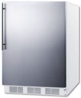 Summit CT66JSSHV Freestanding Counter Depth Compact Refrigerator 24" With 5.1 cu. ft. Capacity, 2 Wire Shelves, Right Hinge, Crisper Drawer, Cycle Defrost, Adjustable Shelves, CFC Free, Reversible Door, Adjustable Thermostat, Interior light, Slim Counter Height Dimensions, Door storage, Cycle Defrost; Slim counter height dimensions, ideal 24" footprint offers full 5.1 cu.ft. storage capacity in a slim fit; UPC 761101026534 (SUMMITCT66JSSHV SUMMIT CT66JSSHV SUMMIT-CT66JSSHV) 