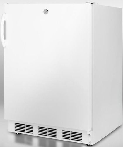 Summit CT66LADA Compliant Refrigerator-Freezer for Freestanding Use with Cycle Defrost and Deluxe Storage Interior and Factory Installed Lock, White Cabinet, Less than 24 inches wide with a generous 5.1 c.f. of interior capacity, Reversible door, Dual evaporator cooling, Zero degree freezer, Adjustable glass shelves (CT66-LADA CT66L-ADA CT66L ADA CT66 LADA CT 66LADA)