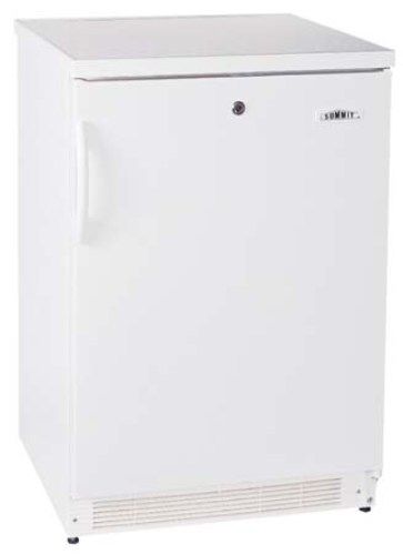 Summit CT66LBI Deluxe Under-counter Refrigerator-Freezer with Exclusive Dual-evaporator Cooling, White, 5.3 cu.ft. Capacity, Zero degree freezer, Reversible door, Interior light, Front lock, U.L approved for built-in or freestanding use, 115 volt/ 60 Hz, UPC 761101011905 (CT-66LBI CT66L-BI CT66L CT66 CT-66)