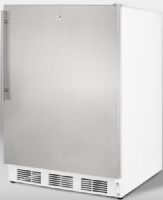 Summit CT66LSSHVADA ADA Compliant Freestanding Refrigerator-Freezer with Cycle Defrost, Factory Installed Lock, Stainless Steel Door and Professional Vertical Thin Handle, White Cabinet, 5.1 cu.ft. Capacity, RHD Right Hand Door Swing, Zero degree freezer, Dual evaporator cooling, Clear crisper drawer (CT-66LSSHVADA CT 66LSSHVADA CT66LSSHV CT66LSS CT66L CT66) 