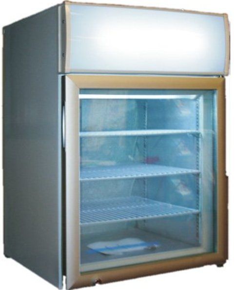 Metalfrio CTF-4 Countertop Freezer, 4 Cubic Feet Capacity, 3 Shelves, 1/4 HP Horse Power, White baked on enamel finish, Painted white powder coated aluminum interior, Triple pane right side hinged self-closing door, Recessed handle in door frame, Built in lock with keys, Adjustable and removable shelves, Adjustable thermostat (CTF4 CTF-4 CTF 4)