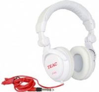 Teac CT-H02W Multi-Use Studio Grade Headphones, White, Foldable Design for Easy Compact Transport, Tightly-Stitched, Padded Headband and Ear Bands for Stylish Comfort, Closed-Back Design with a Clean Sound - Rich Bass Response and Crisp Highs, Snap-on 1/8” (3.5mm) to 1/4” (6.3mm) Adapter, Driver Diameter 50mm, Impedance 32 W (CTH02W CT H02W CT-H02-W CT-H02) 