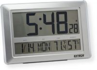 Extech CTH10A Digital Clock Hygro Thermometer; Receives Time Code from NIST Radio Station WWVB  North American region to maintain accuracy within 1 second  North America region; Signal indicator displays signal strength in 3 levels to indicate successful synchronization; LCD displays Time, Relative Humidity, Temperature, Year, Month, Date, and Day; UPC 793950445112 (CTH10A CTH-10A CLOCK-CTH10A EXTECHCTH10A EXTECH-CTH10A EXTECH-CTH-10A) 