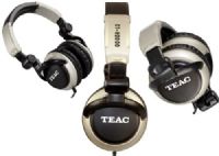 Teac CT-H2000 Professional Grade Headphones, Champage & Black, Foldable Design for Easy Compact Transport, Circumaural Ear Cuffs with Industrial Strength Flexible Headband, Closed-Back Isolating Design with Clean Sound - Rich Bass Response & Crisp Highs, Black Leatherette Bag for Added Protection & Transport When Not In Use, UPC 043774030187 (CTH2000 CT H2000 CTH-2000) 