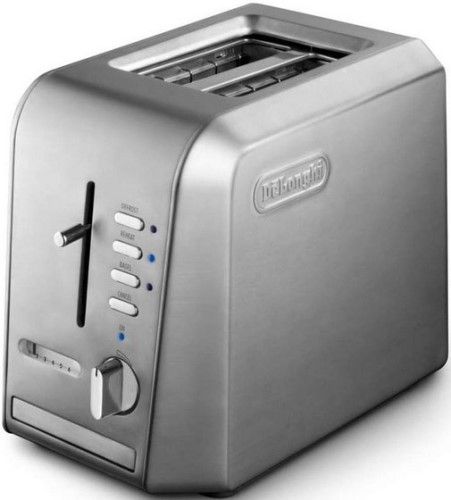 DeLonghi CTH2003 The Esclusivo Multi Function Slot Toaster; 1100W Input power; Two extra-wide, extra-long toast slots; Cancel, defrost, reheat and bagel selections that let you toast to perfection; Bagel button for perfect single-sided toasting, and the defrost function toasts frozen waffles, english muffins and more; UPC 044387420037 (CTH-2003 CTH 2003 CT-H2003)