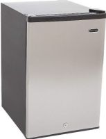 Whynter CUF-210SS Upright Freezer with Lock in Stainless Steel, 4" Minimum Back Air Clearance, 2 Number of Shelves, 2.1 cu. Ft. Capacity - Freezer, 20" Depth Excluding Handles, 20" Depth Including Handles, 38" Depth With Door Open 90 Degrees, 27.5" Height to Top of Case, 27.5" Height to Top of Door Hinge, 1" Minimum Side Air Clearance, Sleek stainless steel door and black cabinet, Manual defrost, UPC 850956003354 (CUF-210SS CUF 210SS CUF210SS) 