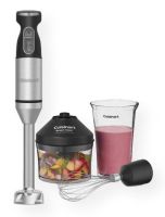 Cuisinart CSB-179 Smart Stick Variable Speed Hand Blender with 8-inch Stainless Steel Blending Shaft, 3-cup Chopper/Grinder, Chef’s Whisk Attachment, and 2-cup Mixing/Measuring Cup; Dimensions 5.5 x 8.5 x 13 inches; Weight 3.3 pounds (CUISINARTCSB179 CS-B179 CS-B-179 CSB/179) 