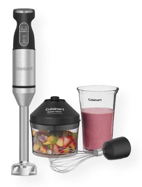 Cuisinart CSB-179 Smart Stick Variable Speed Hand Blender with 8-inch Stainless Steel Blending Shaft, 3-cup Chopper/Grinder, Chefs Whisk Attachment, and 2-cup Mixing/Measuring Cup; Dimensions 5.5 x 8.5 x 13 inches; Weight 3.3 pounds (CUISINARTCSB179 CS-B179 CS-B-179 CSB/179)