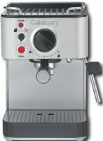 Cuisinart EM-100 Espresso Maker, 15 bars of pressure, 53-ounce removable reservoir, Brews one or two cups ground espresso or pod, Professional grade stainless steel housing and embossed Cuisinart logo, Stainless steel steam nozzle for cappuccino and latte, Portafilter holder with locking mechanism that makes it easy to dispose of wet grounds after use (EM 100 EM100) 