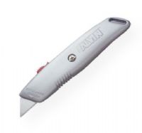 Alvin CUK-26 Retractable Utility Knife; Heavy duty metal construction, all-purpose utility knife features a locking mechanism that allows the blade to be locked at 9 lengths; Fully retractable; Convenient inside blade storage; Uses standard utility blade, two blades are included; Blister-carded; Shipping Weight 0.4 lb; Shipping Dimensions 6.00 x 1.00 x 8.5 in; UPC 088354118930 (ALVINCUK26 ALVIN-CUK26 ALVIN-CUK-26 ALVIN/CUK/26 CUK26 TOOLS KNIFE) 