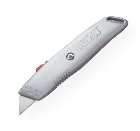 Alvin CUK-26 Retractable Utility Knife; Heavy duty metal construction, all-purpose utility knife features a locking mechanism that allows the blade to be locked at 9 lengths; Fully retractable; Convenient inside blade storage; Uses standard utility blade, two blades are included; Blister-carded; Shipping Weight 0.4 lb; Shipping Dimensions 6.00 x 1.00 x 8.5 in; UPC 088354118930 (ALVINCUK26 ALVIN-CUK26 ALVIN-CUK-26 ALVIN/CUK/26 CUK26 TOOLS KNIFE)