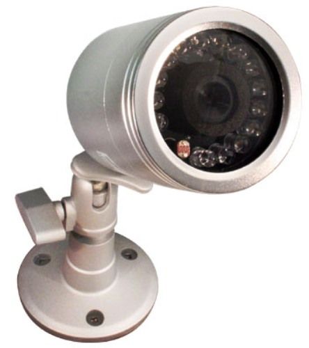 SVAT Electronics CV65 Colour CMOS Anodized Aluminum Outdoor Camera with 15 infrared LEDs, 510 x 490 Pixels, NTSC Video Format, 330 Lines H Resolution, 150mA Power Consumption, Board Lens F6mm, 0 Lux Illumination. (CV65, CV 65, CV-65)