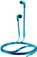 Coby CVE-100-BLU Tangle Free Mini Stereo Earbuds with Microphone, Blue, Designed for smartphones, tablets and media players, Frequency Range 20-20000Hz, Impedance 16 Ohm, Sensitivity 102 + 2dB, Tangle free flat cable for all the convenient places, Comfortable and secure in the ear with detachable cables for added durability, UPC 812180020576 (CVE100BLU CVE100-BLU CVE-100BLU CVE-100 CVE100) 