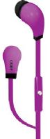 Coby CVE-100-PRP Purple Tangle Free Stereo Earbuds with Mic; Comfortable in-ear design; Built-in microphone; One touch answer button; Tangle free flat cable; Designed for smartphones, tablets and media players; Excellent sound quality and microphone in a portable and lightweight headphone; UPC 812180020590 (CVE100PRP CVE100-PRP CVE-100PRP CVE 100 PRP CVE 100PRP CVE100 PRP) 