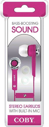 Coby CVE-101-PNK Stereo Earbuds with Built-in Microphone, Pink; Ergo-Fit Design for ultimate comfort and fit; Outstanding hands-free talking experience on your device; Engineered and tested for optimal comfort and fidelity; One touch answer button; Works with smartphones, tablets, computers, MP3 players and other devices; UPC 812180020651 (CVE101PNK CVE101-PNK CVE-101PNK CVE-101 CVE101PK)