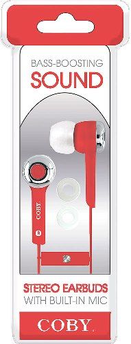 Coby CVE-101-RED Stereo Earbuds with Built-in Microphone, Red; Ergo-Fit Design for ultimate comfort and fit; Outstanding hands-free talking experience on your device; Engineered and tested for optimal comfort and fidelity; One touch answer button; Works with smartphones, tablets, computers, MP3 players and other devices; UPC 812180020675 (CVE101RED CVE101-RED CVE-101RED CVE-101 CVE101RD)