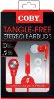 Coby CVE-103-RED Tangle Free Stereo Earbuds with Microphone, Red; Clipper & Trimmer; Designed for smartphones, tablets and media players; Frequency Range 20-20000Hz; Tangle Free Flat Cable; Impedance 16 Ohm; Sensitivity 102 dB; Comfortable in-ear design; One touch answer button; 3.5mm (1/8") Stereo Mini Plug; Weight 1.6 oz; UPC 812180020866 (CVE103RED CVE103-RED CVE-103RED CVE-103 CVE103RD) 