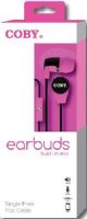 Coby CVE-104-PNK Stereo Earbuds with Microphone, Pink; Dynamic transducers deliver powerful, bass-driven sound; Hands-free communication for Smartphones; In-ear-canal design provides ambient noise isolation to improve listening experience; One touch answer button for easy and quick access; UPC 812180020903 (CVE104PNK CVE104-PNK CVE-104PNK CVE-104 CVE104PK) 
