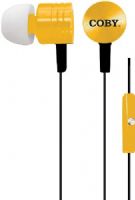 Coby CVE-106-GLD Metallic Stereo Earbuds, Gold; Metal housing for Better sound Response and Acoustic Performance; Soft silicone ear buds provide a super comfortable, noise reducing fit; Symphonized headphones are perfect for iPhones, iPods, iPads, mp3 players, CD players and more; Built in Microphone; One touch answer button; UPC 812180021023 (CVE106GLD CVE106-GLD CVE-106GLD CVE-106) 