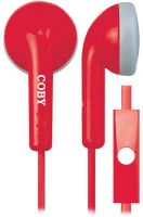 Coby CVE-109-RED Tangle Free Stereo Earbuds, Red, Comfortable in-ear design, Built-in microphone, One touch answer button, Tangle free flat cable; Designed for smartphones, tablets and media players; Weight 0.3 lbs, UPC 812180022228 (CVE 109 RED CVE 109RED CVE109 RED CVE-109RED CVE109-RED CVE109RD CVE109RED) 