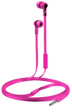 Coby CVE111PK Tangle Free Rush Stereo Earbuds, Pink; Built-in mic, One touch answer button, Tangle-free flat cable, Excellent sound quality and microphone in a portable and lightweight headphone, UPC 812180022754 (CVE 111 PK CVE 111PK CVE111 PK CVE-111-PK CVE-111PK CVE111-PK)