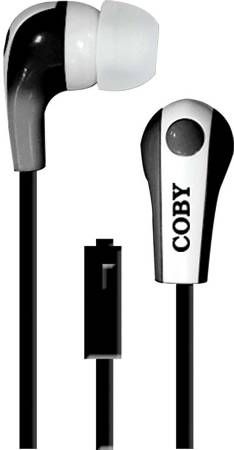 Coby CVE-113-BLK Micro Tangle-Free Stereo Earbuds with Built-in Microphone, Black; Designed for smartphones, tablets and media player; Advanced Audio; Tangle-free flat cable; One touch answer button; Extra ear cushions; Two-tone earbud; 3.5mm jack; UPC 812180027759 (CVE113BLK CVE113-BLK CVE-113BLK CVE-113 CVE113BK)