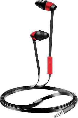 Coby CVE-116-RED Triplex Stereo Earbuds with Microphone, Red, Frequency Range 20-20000Hz, Impedance 16 Ohm, Sensitivity 102-2dB, One touch answer button, Extra ear cushions, Tri-level ear cushion, Tangle-Free flat cable, UPC 812180026585 (CVE116RED CVE116-RED CVE-116RED CVE-116 CVE116RD)