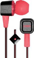 Coby CVE-117-RED Edge Metal Stereo Earbuds with Built-in Microphone, Red; Designed for smartphones, tablets and media players; Comfortable in-ear design; In-line microphone provides a convenient hands-free solution for your mobile phone so you can seamlessly transition between listening to music and talking on the phone (CVE117RED CVE117-RED CVE-117RED CVE-117 CVE117RD) 