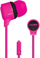Coby CVE-120-PNK Tempo Stereo Earbuds with Built-in Microphone, Pink; Designed for smartphones, tablets and media players; Comfortable in-ear design; One touch answer button; Tangle-Free flat cable; Extra ear cushions; UPC 812180026813 (CVE 120 PNK CVE 120PNK CVE120 PNK CVE-120PNK CVE120-PNK CVE120PK CVE-120PK CVE120-PK) 