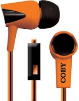 Coby CVE-122-ORG Roar Advanced Audio Earbuds with Built-in Microphone, Orange; Designed for smartphones, tablets and media players; Comfortable in-ear design; One touch answer button; Dyamic sound; Extra ear cushions; Tangle-free Two-tone flat cable; UPC 812180025854 (CVE 122 ORG CVE 122ORG CVE122 ORG CVE-122ORG CVE122-ORG CVE122ORG) 