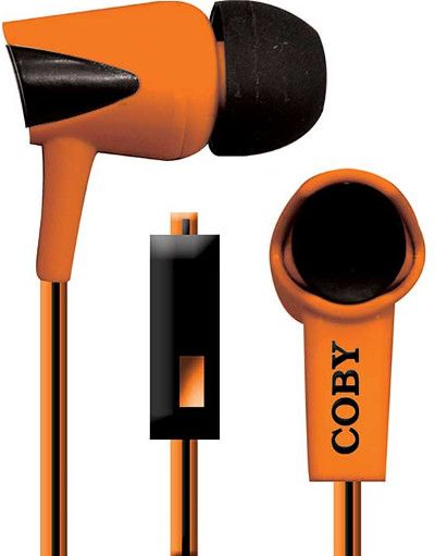 Coby CVE-122-ORG Roar Advanced Audio Earbuds with Built-in Microphone, Orange; Designed for smartphones, tablets and media players; Comfortable in-ear design; One touch answer button; Dyamic sound; Extra ear cushions; Tangle-free Two-tone flat cable; UPC 812180025854 (CVE 122 ORG CVE 122ORG CVE122 ORG CVE-122ORG CVE122-ORG CVE122ORG)