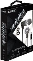 Coby CVE-128-BLK Metallic Stereo Earbuds with Built-in Microphone, Black; Designed for Smartphones, Tablets and Media Players; Thunderous Bass; Tangle-Eree Flat Cable; Comfortable In-ear Design; One Touch Answer Button; Extra Ear Cushions; Dimensions 3.7 x 5.9 x 1.1 inches; UPC 812180028466 (CVE128BLK CVE128-BLK CVE-128BLK CVE-128 CVE128BK) 