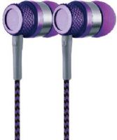 Coby CVE-200-PRP Jammerz Metal Stereo Earbuds, Purple; Designed for smartphones, tablets and media players; Frequency Response 20-20kHz; Sensitivity 92dB; Comfortable in-ear design; One Touch Answer Button; Tangle free fabric flat cable; 3.5mm (1/8") Stereo Mini Plug (CVE 200 PRP CVE 200PRP CVE200 PRP CVE-200PRP CVE200-PRP CVE200PRP CVE200PUR CVE-200-PUR) 