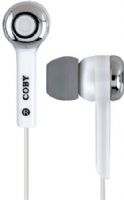 Coby CVE31-WHT Isolation Stereo Earphones, White, In-ear isolation design blocks background noise, High-performance 9mm neodymium drivers for deep bass sound, 3.5mm L-shape stereo plug, Sound-isolating earbud design for maximum comfort, Blister Packaging, UPC 716829203101 (CVE31WHT CVE31 WHT CVE-31 CVE 31-WHT) 