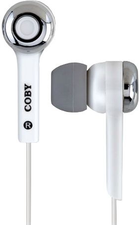 Coby CVE31-WHT Isolation Stereo Earphones, White, In-ear isolation design blocks background noise, High-performance 9mm neodymium drivers for deep bass sound, 3.5mm L-shape stereo plug, Sound-isolating earbud design for maximum comfort, Blister Packaging, UPC 716829203101 (CVE31WHT CVE31 WHT CVE-31 CVE 31-WHT)