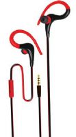 Coby CVE-407-RD Intense Earbuds w/Mic, Red, Built-in microphone, Secure Fit, Tangle free flat cable, Sweat resistant, Superior audio performance, Comfortable fit, Weight 0.3 lbs, UPC 812180025519 (CVE 407 RD CVE 407RD CVE407 RD CVE-407RD CVE407-RD CVE407RD) 