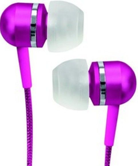 Coby CV-EM79PUR Headphones In-ear ear-bud -Binaural, Wired Connectivity Technology, Stereo Sound Output Mode, 0.4 in Diaphragm, Neodymium Magnet Material, 1 x headphones -mini-phone stereo 3.5 mm Connector Type, Purple Finish (CVEM79PUR CV-EM79PUR CV EM79PUR)