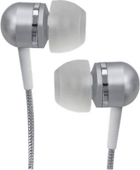 Coby CV-EM79SL Headphones In-ear ear-bud -Binaural, Wired Connectivity Technology, Stereo Sound Output Mode, 0.4 in Diaphragm, Neodymium Magnet Material, 1 x headphones -mini-phone stereo 3.5 mm Connector Type, Silver Finish (CVEM79SL CV-EM79SL CV EM79SL)