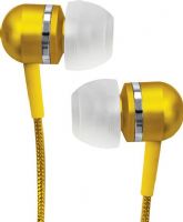 Coby CV-EM79YELLOW Headphones In-ear ear-bud -Binaural, Wired Connectivity Technology, Stereo Sound Output Mode, 0.4 in Diaphragm, Neodymium Magnet Material, 1 x headphones -mini-phone stereo 3.5 mm Connector Type, Yellow Finish (CV-EM79YELLOW CVEM79YELLOW CV EM79YELLOW) 