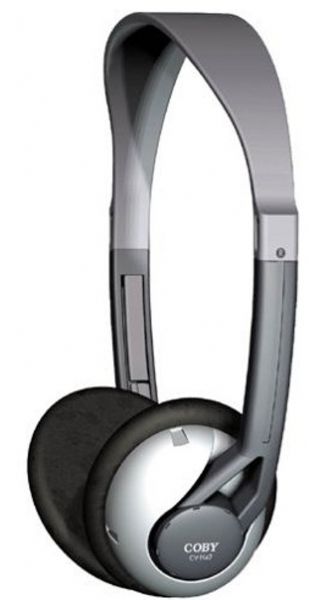 Coby CVH42 Slim Lightweight Stereo Headphones, Semi-open Headphones Form Factor, Dynamic Technology, Wired Connectivity Technology, Stereo Sound Output Mode, 1.6 in Diaphragm, 1 x headphones - mini-phone stereo 3.5 mm Connector, UPC 716829224205 (CVH-42 CVH 42)