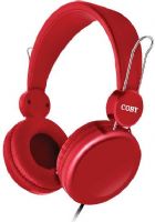 Coby CVH-802-RED Bass Boost Stereo Headpones, Red; Built-in-mic; Comfortable design; Adjustable headband; Stereo sound quality; One sided cable; Designed for smartphones, tablets and media players; The plush ear cushions ensure hours of comfort while you are listening to music; UPC 812180021344 (CVH 802 RED CVH 802RED CVH802 RED CVH-802RED CVH802-RED CVH-802RD CVH802RD CVH802-RD) 