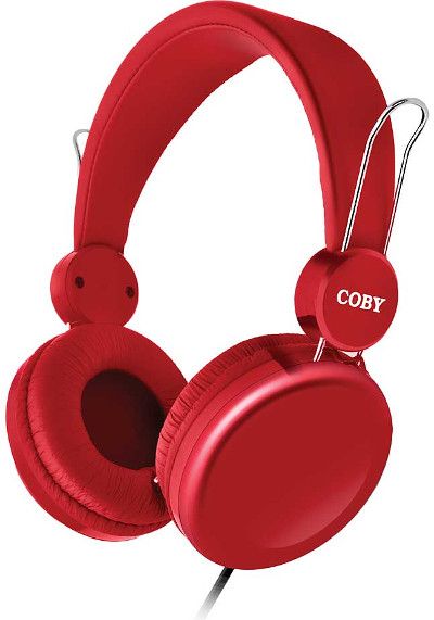 Coby CVH-802-RED Bass Boost Stereo Headpones, Red; Built-in-mic; Comfortable design; Adjustable headband; Stereo sound quality; One sided cable; Designed for smartphones, tablets and media players; The plush ear cushions ensure hours of comfort while you are listening to music; UPC 812180021344 (CVH 802 RED CVH 802RED CVH802 RED CVH-802RED CVH802-RED CVH-802RD CVH802RD CVH802-RD)