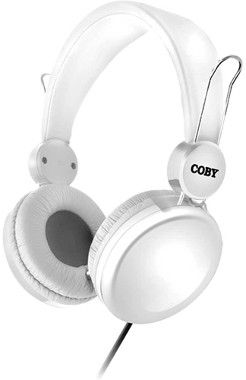 Coby CVH-802-WHT Bass Boost Stereo Headpones, White; Built-in-mic; Comfortable design; Adjustable headband; Stereo sound quality; One sided cable; Designed for smartphones, tablets and media players; The plush ear cushions ensure hours of comfort while you are listening to music; UPC 812180021320 (CVH 802 WHT CVH 802WHT CVH802 WHT CVH-802WHT CVH802-WHT CVH802WHT)